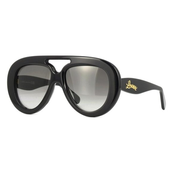 Loewe Accessories - New LOEWE Curvy Black Aviator LW40144U 01B Sunglasses Women